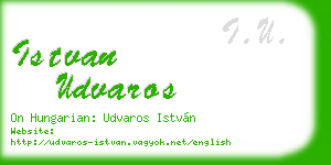 istvan udvaros business card