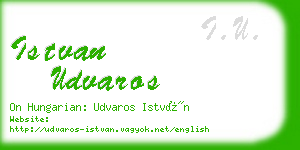 istvan udvaros business card